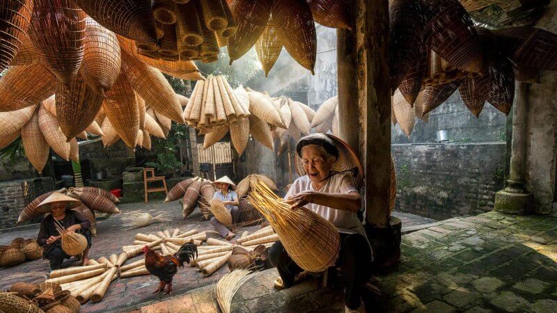 Traditional craft villages near Hanoi Vietnam